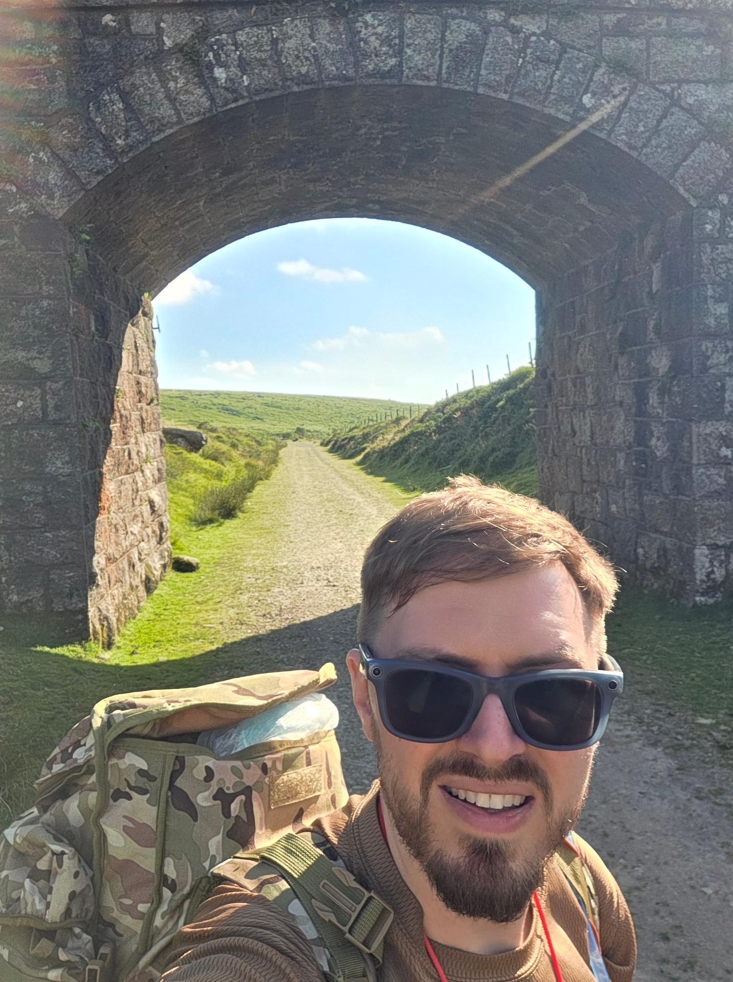 A well-earned selfie under one of the old farmers' animal crossing bridges on the push north.